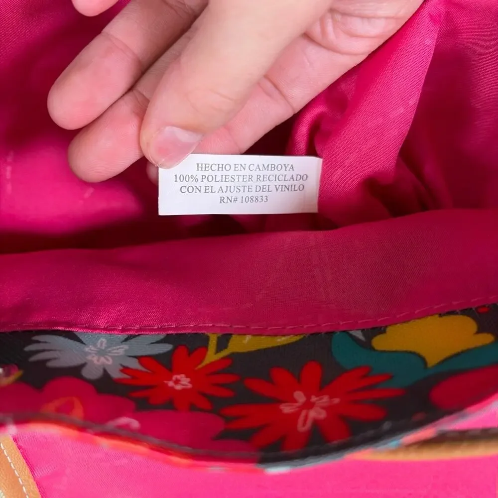 Lily Bloom Backpack Playful Garden Cats Eco-friendly Grey/Multi-Color Charity - Picture 12 of 15